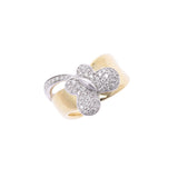 Other Butterfly Motif Diamond 0.37ct 12 Ladies K18YG / WG Ring, Ring A-Rank Used Sinkjo