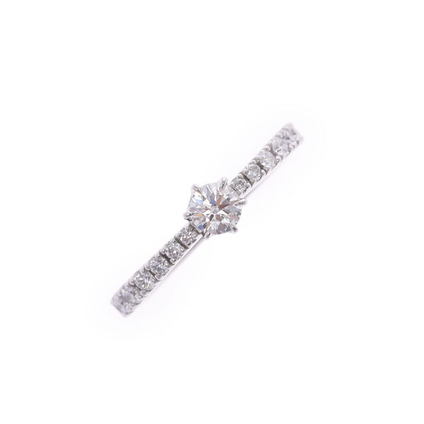 4 ° C Yondosy Diamond 0.254ct E-VVS-EX 1-Diamond No. 11 Ladies PT950 Platinum Ring / Ring A-Rank Used Silgrin