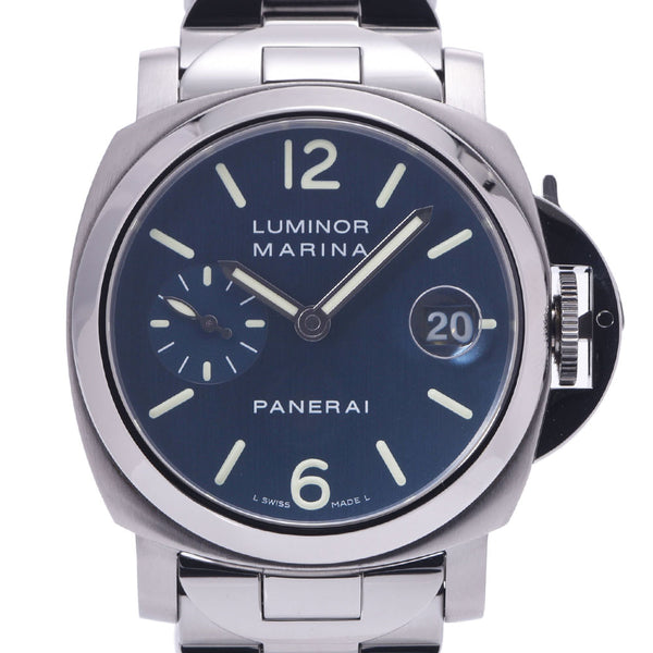 OFFICINE PANERAI オフィチーネパネライ ルミノールマリーナ PAM00120 メンズ SS 腕時計 自動巻き ブルー文字盤 Aランク 中古 銀蔵