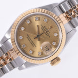 ROLEX ロレックス デイトジャスト 10Pダイヤ  69173G レディース YG/SS 腕時計 自動巻き シャンパン文字盤 Aランク 中古 銀蔵