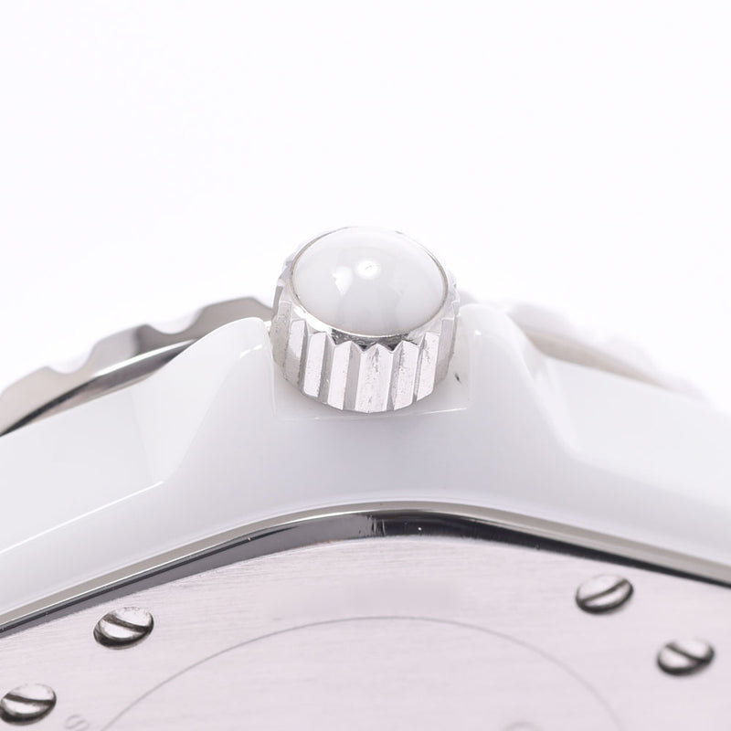 Chanel Chanel J12 33mm 12P Diamond H1628 Women White Ceramic / SS Watch Quartz White Flight A-Rank Used Silgrin