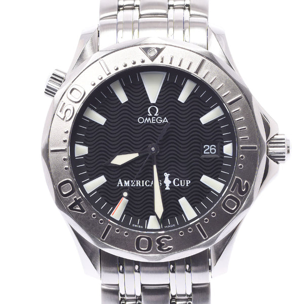 欧米茄Omega Seamaster 300 America's Cup 2533.50男士WS / SS手表自动上链黑色表盘A级二手Ginzo