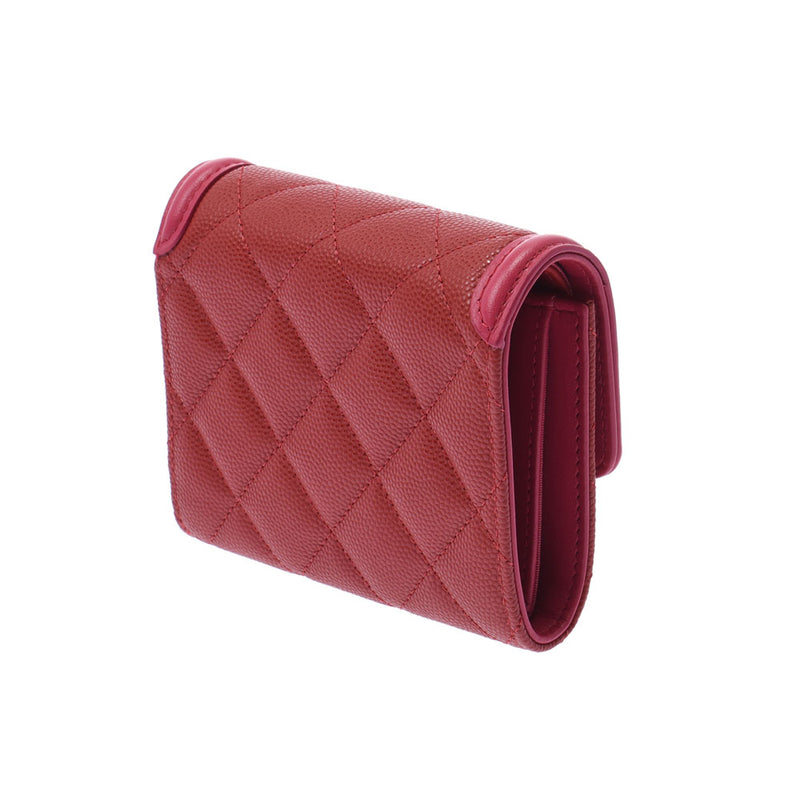 CHANEL マトラッセ コンパクト 財布 赤ファッション小物