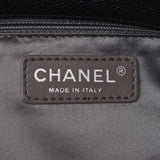 Chanel Chanel Chain单肩包黑银配件女士鱼子酱皮肤肩袋B排名使用水池