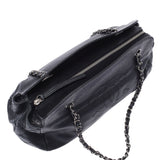 Chanel Chanel Chain单肩包黑银配件女士鱼子酱皮肤肩袋B排名使用水池