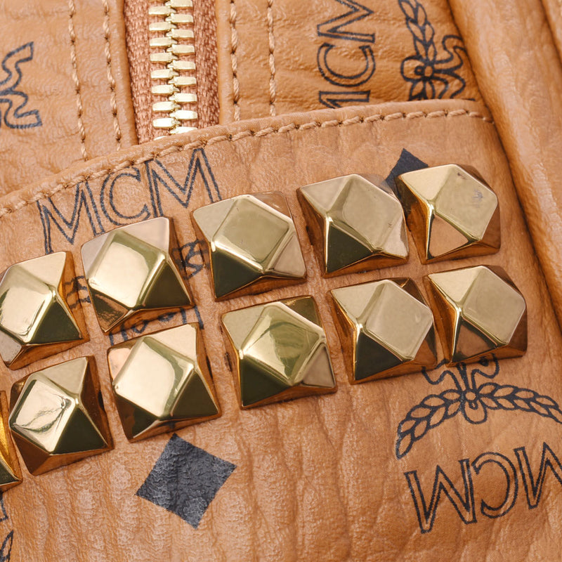 MCM MCM Moem Backpack Mini Study Cognac Women's Leather Rucks Dai Pack A rank used Sink