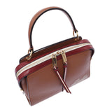 Bally Barry Amoeba 2way Bag Brown / Red Women's Calaf Handbags A-Rank Used Sinkjo