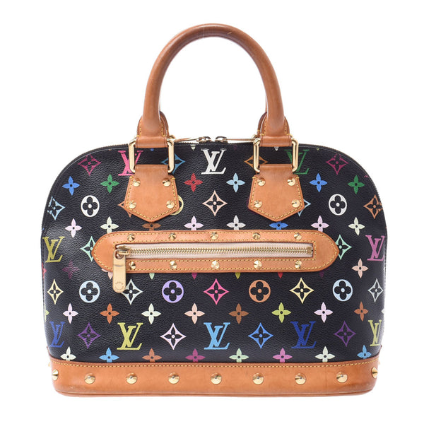 LOUIS VUITTON Louis Vuitton Multi-color Alma Black M92646 Ladies Monogram Multi-Color Handbag B Rank Used gonzo