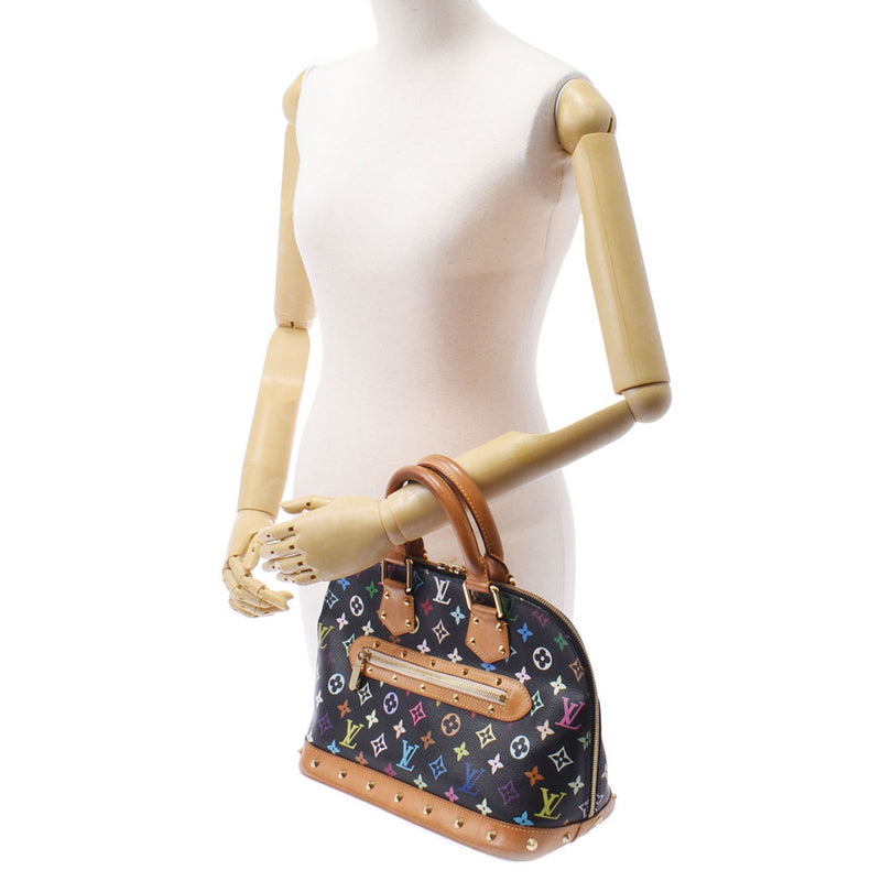 LOUIS VUITTON Louis Vuitton Multi-color Alma Black M92646 Ladies Monogram Multi-Color Handbag B Rank Used gonzo