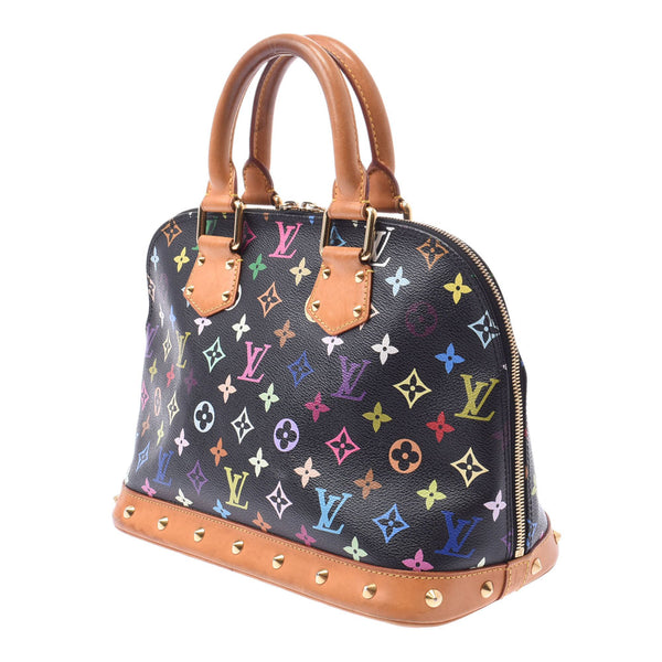 LOUIS VUITTON Louis Vuitton Multi-color Alma Black M92646 Ladies Monogram Multi-Color Handbag B Rank Used gonzo