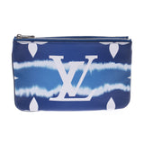 LOUIS VUITTON ルイヴィトン エスカル ポシェットドゥーブルジップ ブルー M69124 ユニセックス モノグラムジャイアントキャンバス ショルダーバッグ 新同 中古 銀蔵