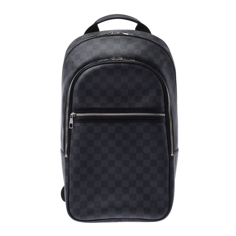 LOUIS VUITTON Louis Vuitton Damier Grafite Michael Backpack Black N58024 Men's Damier Grafite Canvas Rucksack Daypack A Rank Used Ginzo