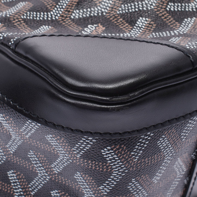 GOYARD Goyal Ambassard Black Men's PVC / Leather Business Bag AB Rank Used Silgrin