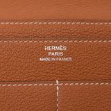 HERMES Hermes Dogon GM Tofi Silver Golden C Imprint(大约2018年)Unisex Ever Color Long Purse AB Rank使用银器
