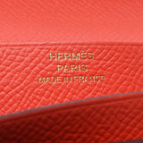 Hermes Hermes Bien Souffle Rose Jaipur Gold Bracket X Engraving (around 2016) Women's Vauepson Long Wallet A-Rank Used Silgrin