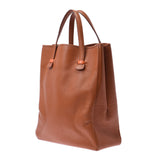 Hermes Hermes Gallop Brown □ A Engraved (around 1997) Unisex Buffle Skipper Tote Bag B Rank Used Silgrin