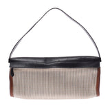 Hermes no bag bag black / cream silver metallic / clinolan one shoulder bag