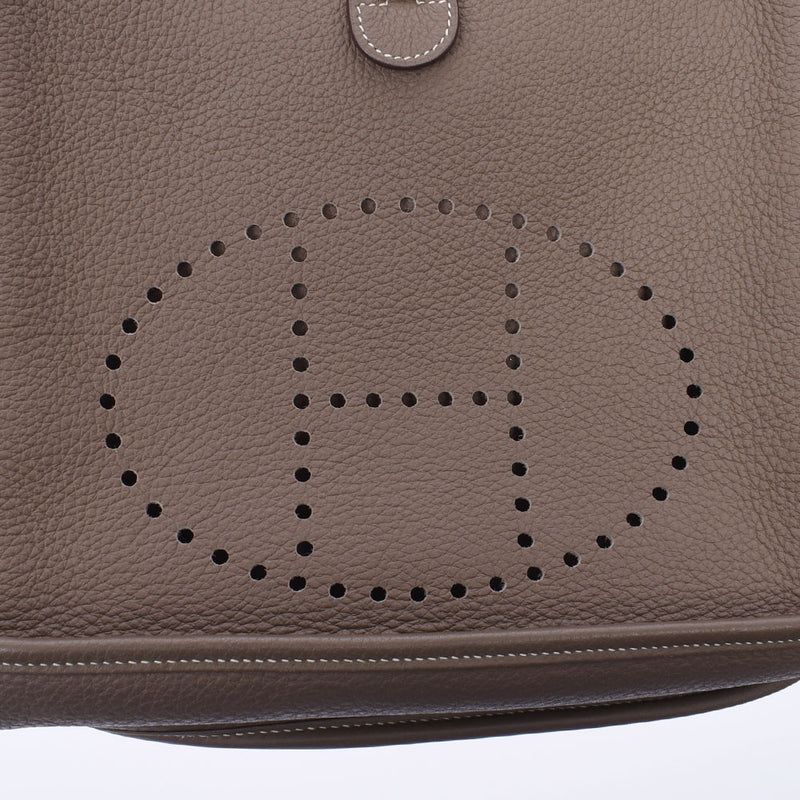 HERMES エルメス エヴリン3 PM エトゥープ シルバー金具 □M刻印(2009年頃) ユニセックス トリヨンクレマンス ショルダーバッグ ABランク 中古 銀蔵