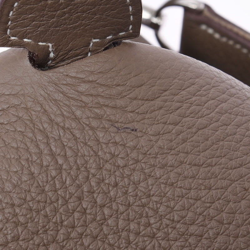 HERMES エルメス エヴリン3 PM エトゥープ シルバー金具 □M刻印(2009年頃) ユニセックス トリヨンクレマンス ショルダーバッグ ABランク 中古 銀蔵
