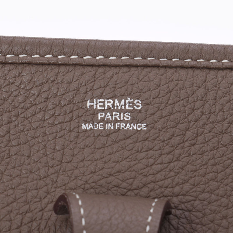 HERMES エルメス エヴリン3 PM エトゥープ シルバー金具 □M刻印(2009年頃) ユニセックス トリヨンクレマンス ショルダーバッグ ABランク 中古 銀蔵