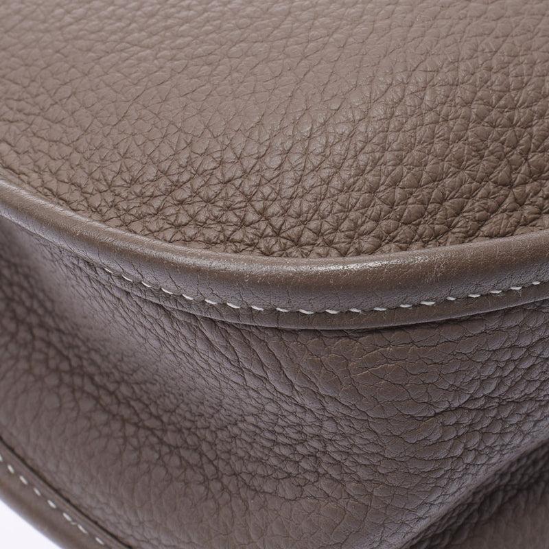 HERMES エルメス エヴリン3 PM エトゥープ シルバー金具 □M刻印(2009年頃) ユニセックス トリヨンクレマンス ショルダーバッグ ABランク 中古 銀蔵