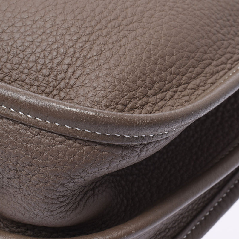 HERMES エルメス エヴリン3 PM エトゥープ シルバー金具 □M刻印(2009年頃) ユニセックス トリヨンクレマンス ショルダーバッグ ABランク 中古 銀蔵