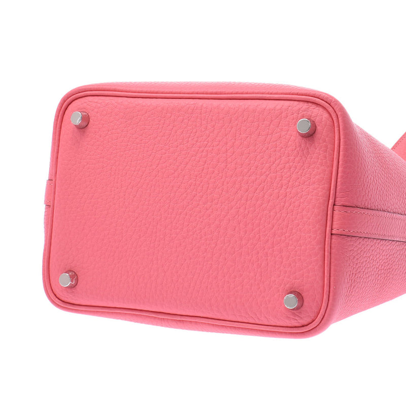 Hermes Hermes Picon Lock PM Rose Azale Silver Bracket A Engraving (around 2017) Ladies Triyo Clemance Handbag Unused Silgrin