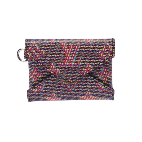 Louis Vuitton Louis Vuitton Monogram LV Pop Kirigami项链卡片盒红色系统银色支架M68614女式皮革项链A-Rank使用污水