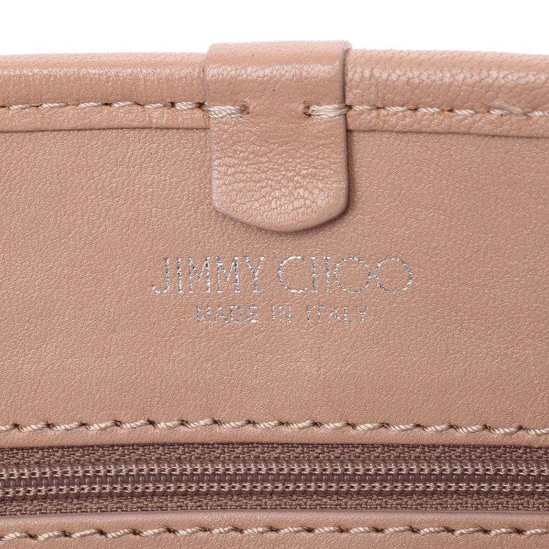 JIMMY CHOO ジミーチュウ サシャ ミニ トートバッグ スタースタッズ ピンクベージュ系 レディース カーフ ハンドバッグ ABランク 中古 銀蔵