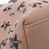 Jimmy Choo Jimmy Choo Sasha Mini Tote Bag Star Studs Pink Beige Ladies Curf Handbags AB Rank Used Silgrin