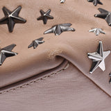 Jimmy Choo Jimmy Choo Sasha Mini Tote Bag Star Studs Pink Beige Ladies Curf Handbags AB Rank Used Silgrin