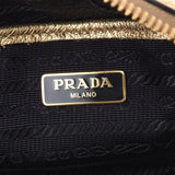 PRADA プラダ ミニバッグ ゴールド 1BH096 レディース カーフ ショルダーバッグ Aランク 中古 銀蔵