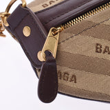 BALENCIAGA Valenciaga Susuvenir Charm with Chaki / Brown 518163 Unisex Canvas / Calf Body Bag AB Rank Used Sinkjo