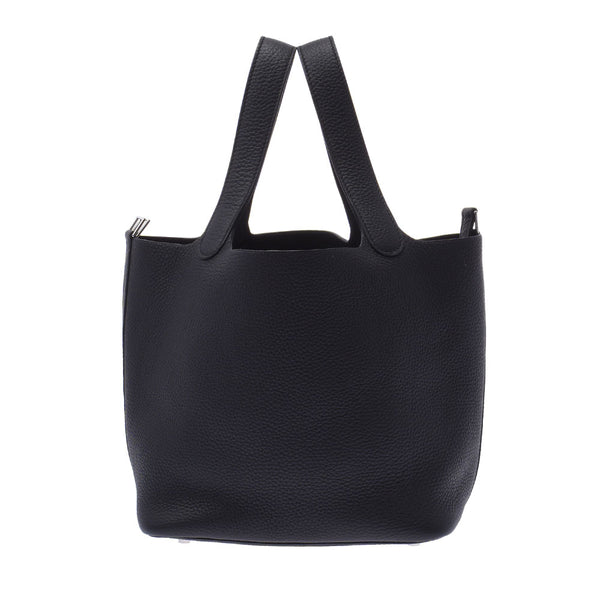 Hermes Picotin lock mm black silver hardware