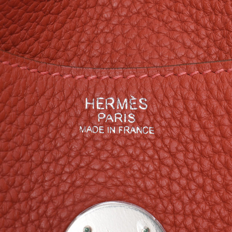 HERMES Hermes Lindy 30 2WAY Bag Sanguine / Rose Jaipur Silver Silver Colmerine R Imprint(约2014年)女士Trillon Clemans手袋A Rank使用银器