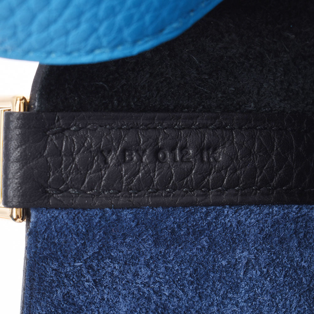 エルメスピコタンロック PM カザック ブルーニュイ/黒 ゴールド金具 Y