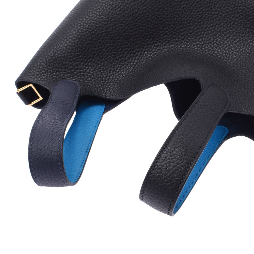 新品 HERMES エルメス　ピコタンロックPM カザック　ブルーニュイ　Y刻 エルメスピコタンロック PM カザック ブルーニュイ/黒 ゴールド金具 Y
