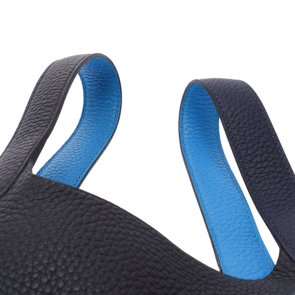 エルメスピコタンロック PM カザック ブルーニュイ/黒 ゴールド金具 Y