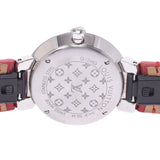 Louis Vuitton Louis Vuitton Tambour Slim 8P Diamond Q12MG Women's SS / Leather Watch Quartz White Dealer A-Rank Used Sinkjo