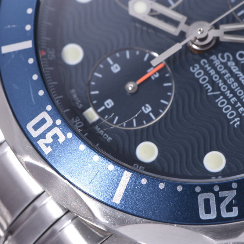 Omega Omega Seamaster 300 Chronograph 2599.80 Men SS Watch Automatic Current Blue Character A-Rank Used Silgrin