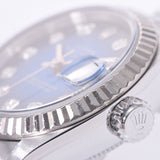 ROLEX Rolex: Date, Jast, 10P Diamond, Diamond, 79174G Ladies' SS/WG, Automatic Gradient, Blue gradation Character, A Rank, Rank, Silver,