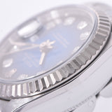 ROLEX Rolex: Date, Jast, 10P Diamond, Diamond, 79174G Ladies' SS/WG, Automatic Gradient, Blue gradation Character, A Rank, Rank, Silver,