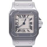 CARTIER カルティエ サントス ガルベ SM W20056D6 レディース SS 腕時計 クオーツ アイボリー系文字盤 Aランク 中古 銀蔵