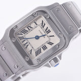 CARTIER カルティエ サントス ガルベ SM W20056D6 レディース SS 腕時計 クオーツ アイボリー系文字盤 Aランク 中古 銀蔵