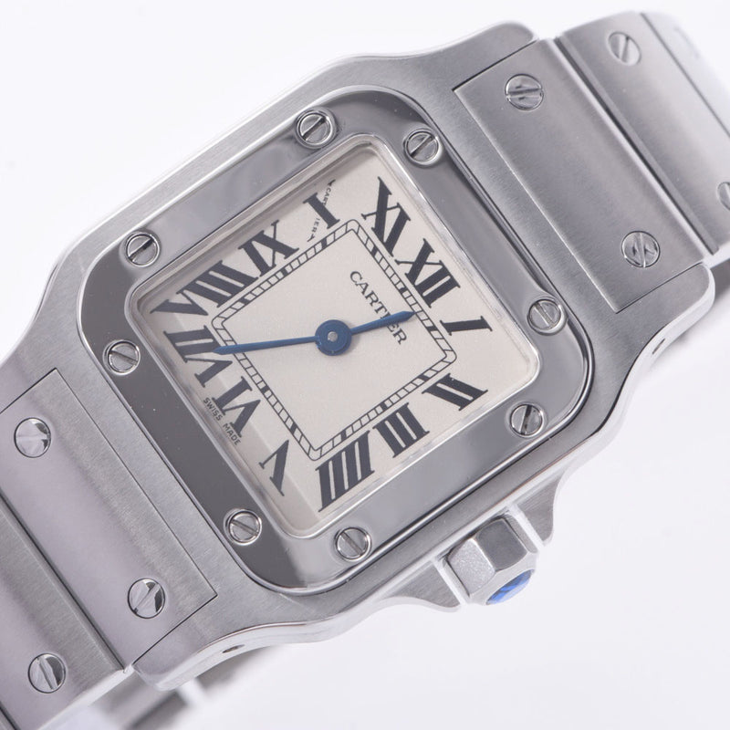 Cartier Santos galvee SM w20056d6 Ladies SS Watch quartz Ivory