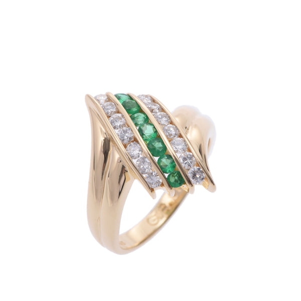 Other Gainsborough Gaines Borrow Emerald 0.29C 10 Ladies K18YG Ring / Ring A-Rank Used Silgrin