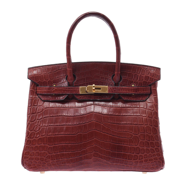 HERMES Hermberkin 30 Rouge Ash (red line) Gold Gold Gold Gold Gold Gold Gold seal (around 2001) Ladies' Neloticus handbag AB, AB-rank used silver storehouse.