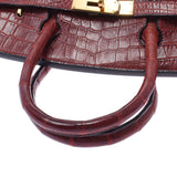 HERMES エルメス バーキン 30 ルージュアッシュ(赤系) ゴールド金具 □E刻印(2001年頃) レディース ニロティカス ハンドバッグ ABランク 中古 銀蔵