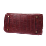 HERMES エルメス バーキン 30 ルージュアッシュ(赤系) ゴールド金具 □E刻印(2001年頃) レディース ニロティカス ハンドバッグ ABランク 中古 銀蔵
