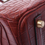 HERMES エルメス バーキン 30 ルージュアッシュ(赤系) ゴールド金具 □E刻印(2001年頃) レディース ニロティカス ハンドバッグ ABランク 中古 銀蔵